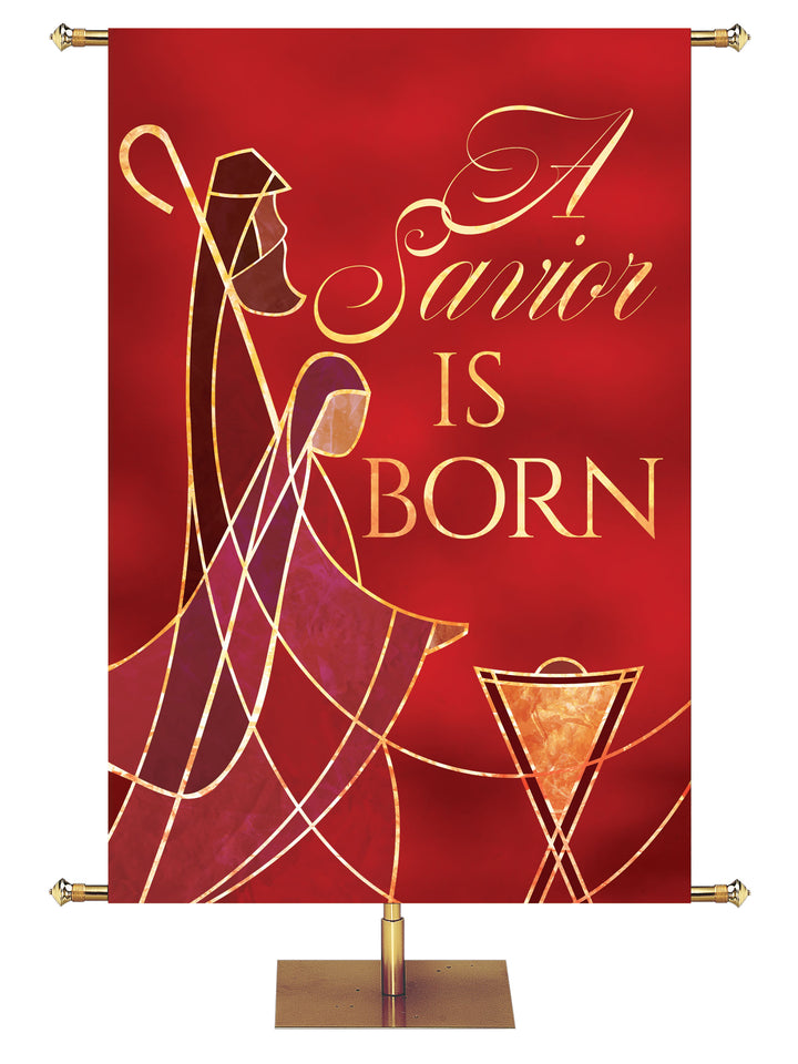 Away in a Manger A Savior is Born - Christmas Banners - PraiseBanners