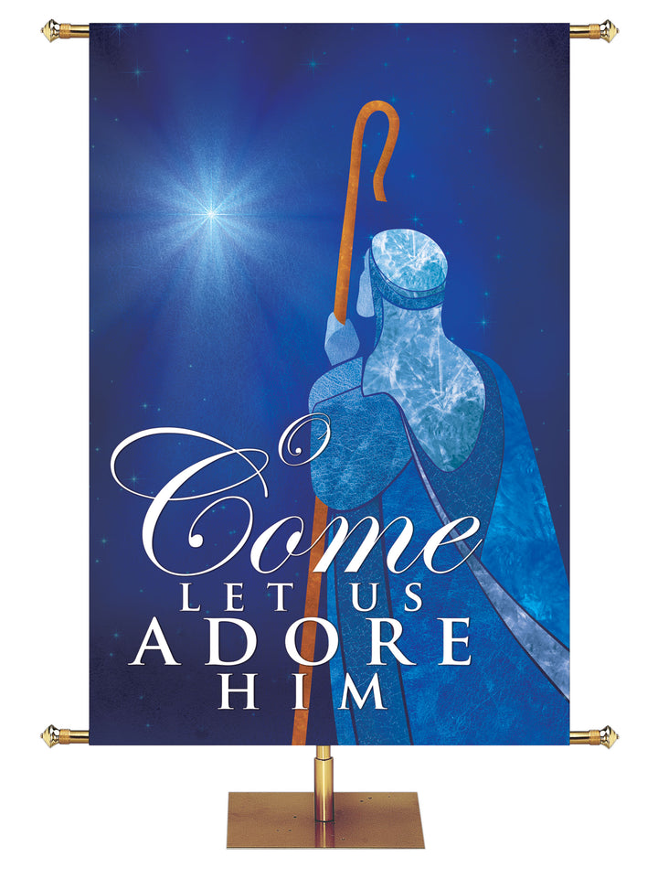 Noel Nativity Let Us Adore Him - Christmas Banners - PraiseBanners