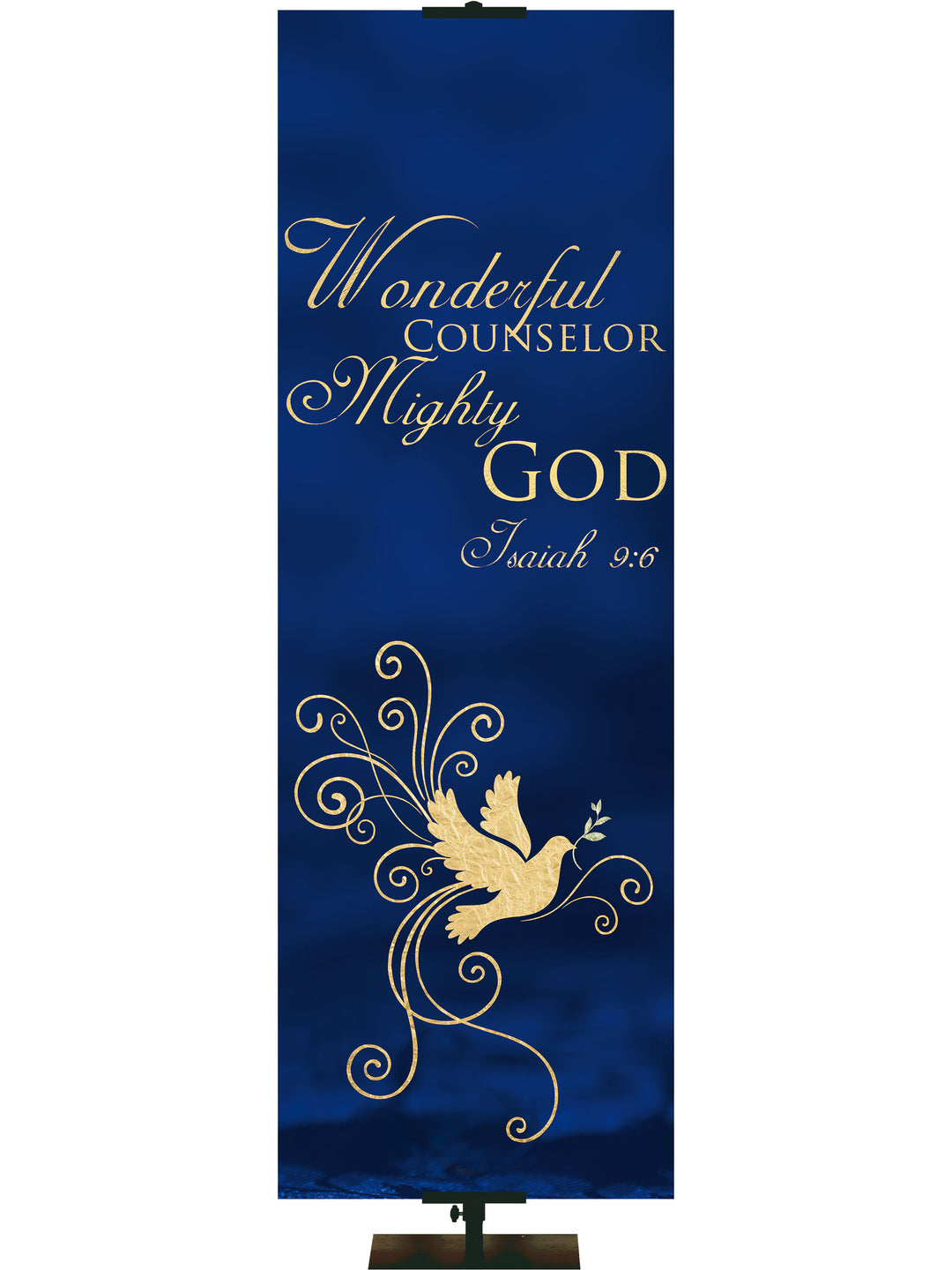 Wonderful Counselor Faux Foil Christmas Banner