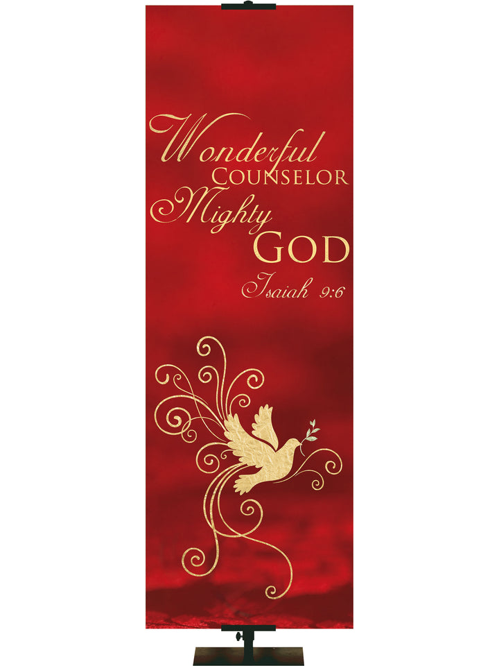 Christmas Foil Wonderful Counselor - Christmas Banners - PraiseBanners