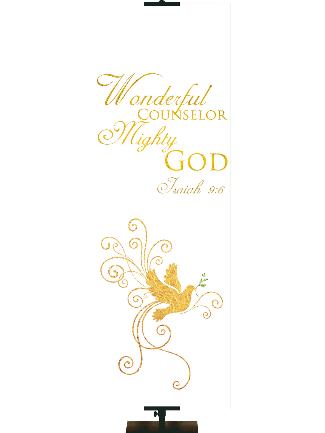 Christmas Foil Wonderful Counselor - Christmas Banners - PraiseBanners