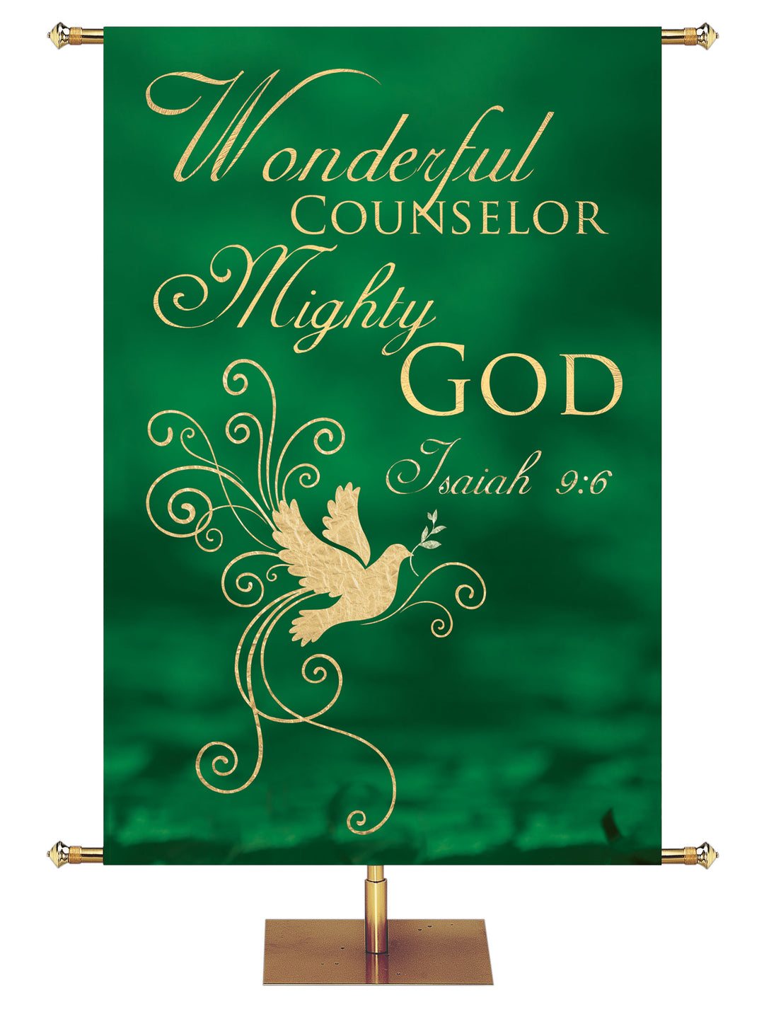 Christmas Foil Wonderful Counselor - Christmas Banners - PraiseBanners