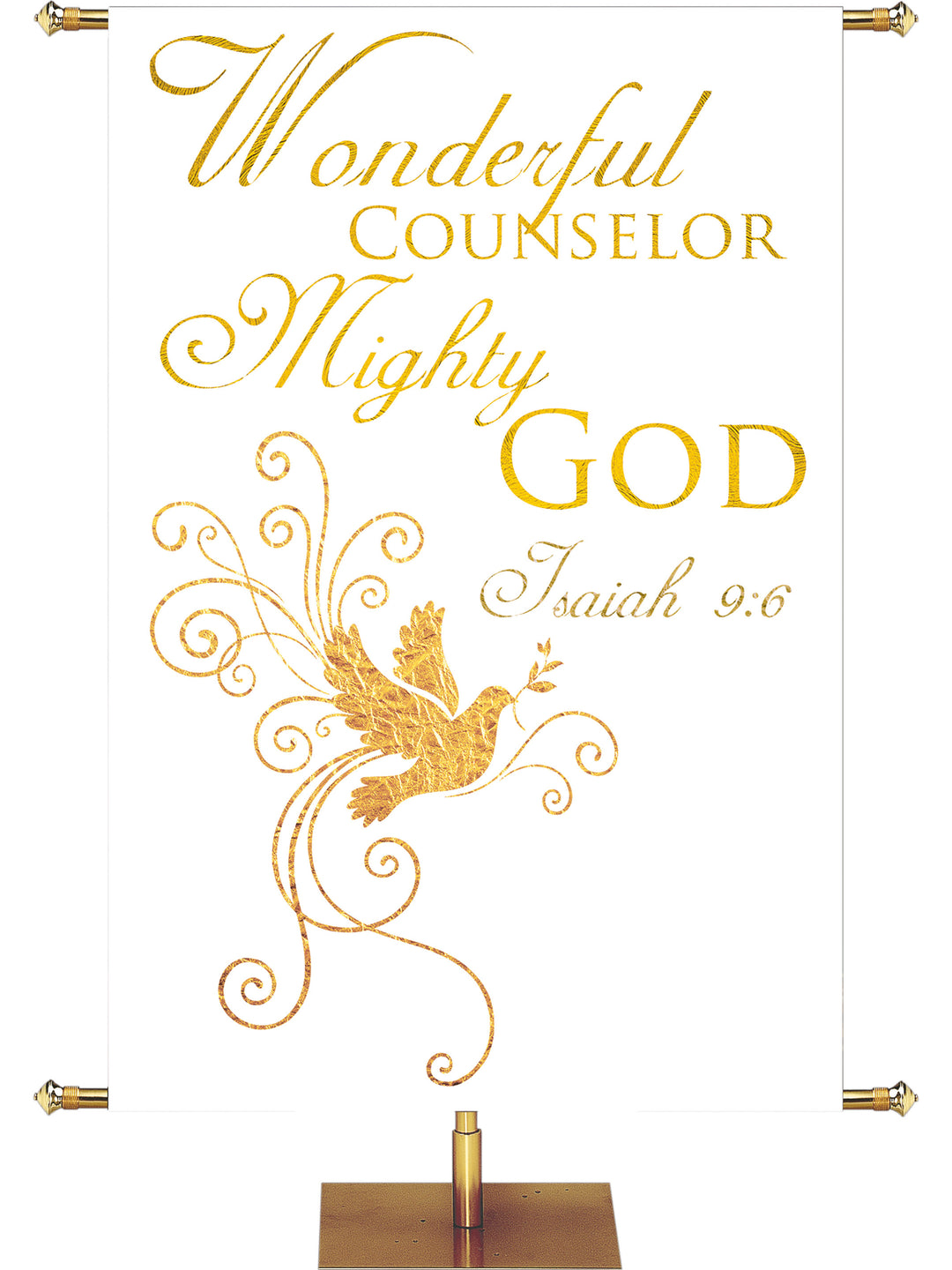 Christmas Foil Wonderful Counselor - Christmas Banners - PraiseBanners