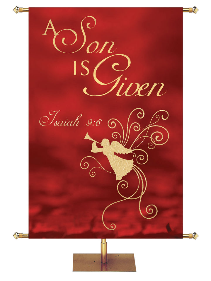 Christmas Foil A Son is Given - Christmas Banners - PraiseBanners