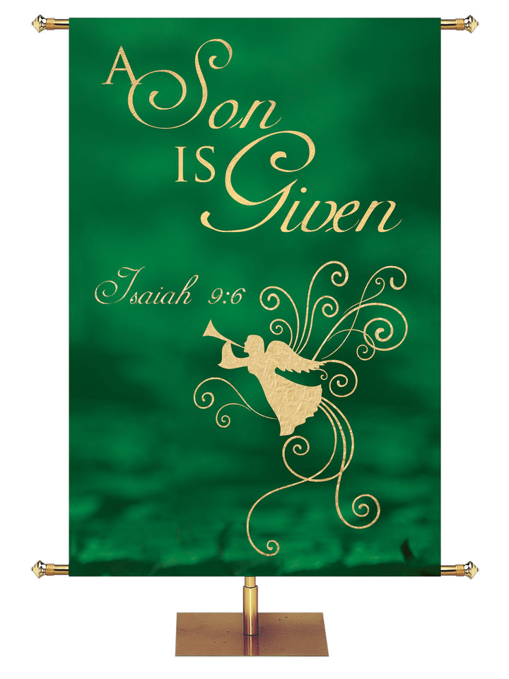 Christmas Foil A Son is Given - Christmas Banners - PraiseBanners