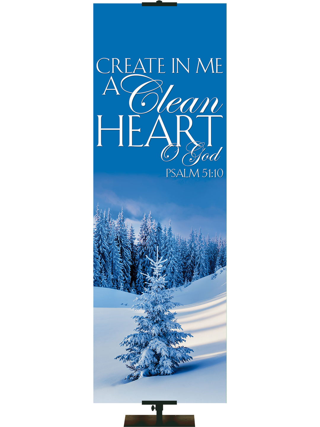 Portraits of Sacred Winter Create In Me a Clean Heart A - Christmas Banners - PraiseBanners