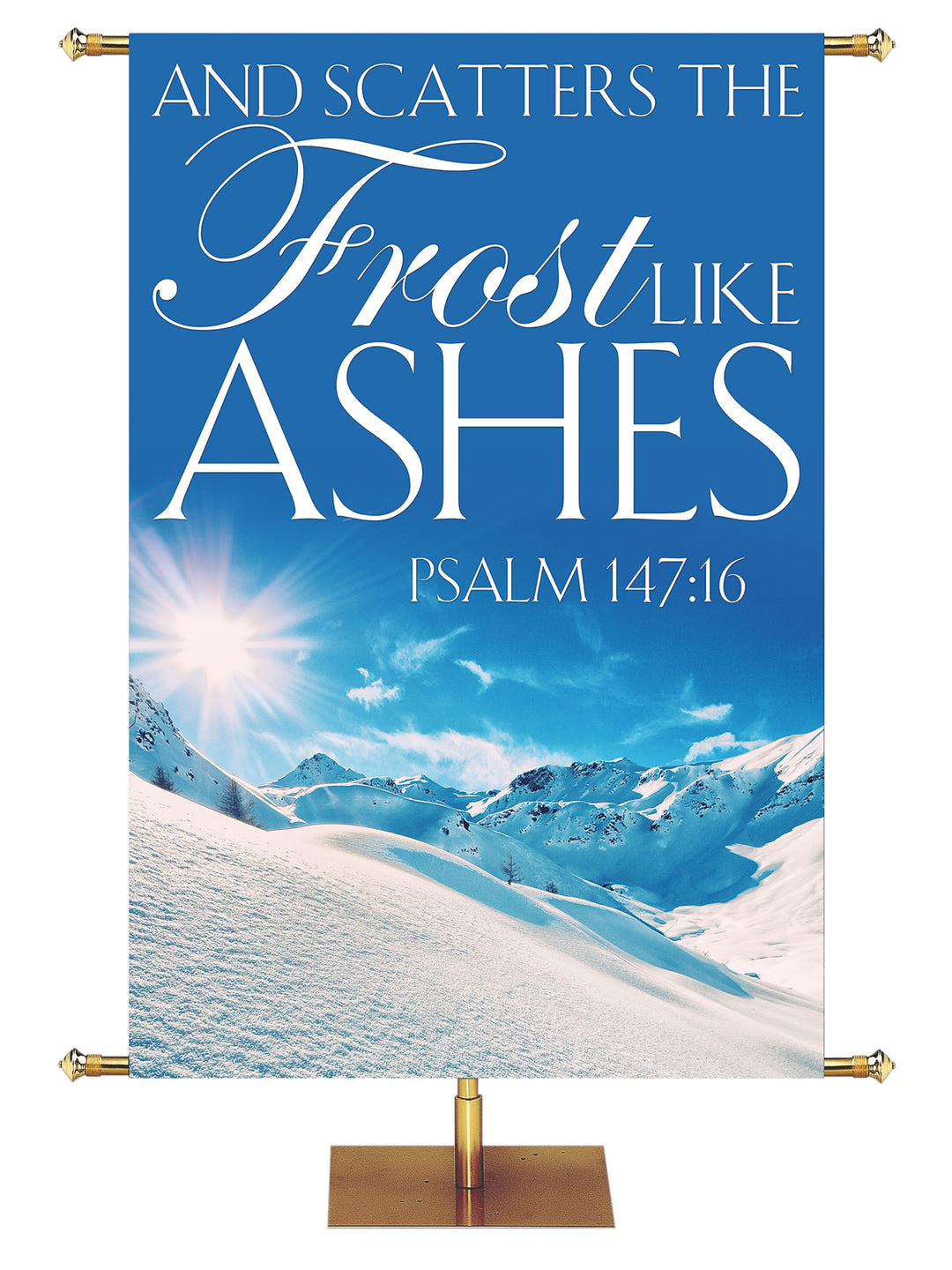 Portraits of Sacred Winter Frost like Ashes B - Christmas Banners - PraiseBanners