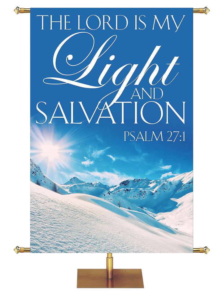 Portraits of Sacred Winter The Lord is My Light B - Christmas Banners - PraiseBanners