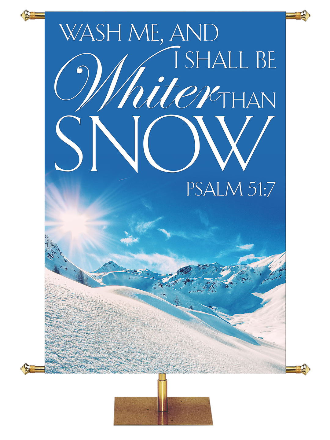 Portraits of Sacred Winter Whiter Than Snow B - Christmas Banners - PraiseBanners