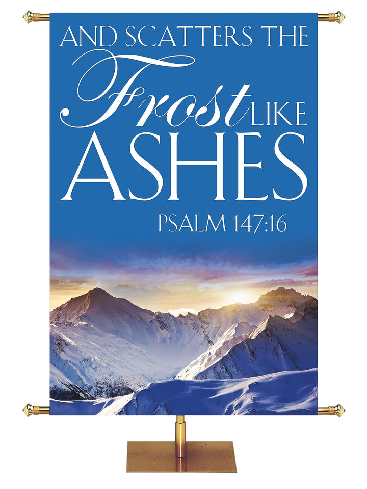 Portraits of Sacred Winter Frost like Ashes C - Christmas Banners - PraiseBanners