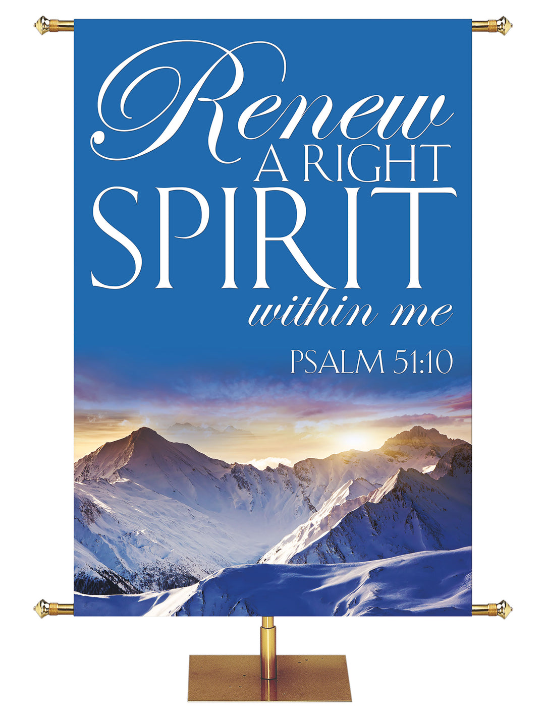 Portraits of Sacred Winter Renew A Right Spirit C - Christmas Banners - PraiseBanners