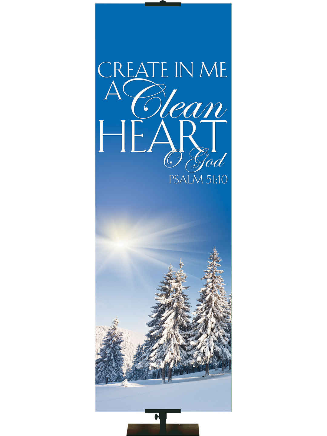 Portraits of Sacred Winter Create In Me a Clean Heart D - Christmas Banners - PraiseBanners