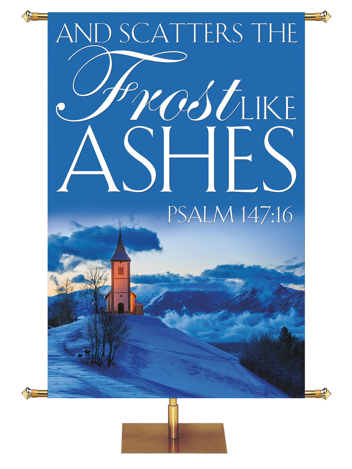 Portraits of Sacred Winter Frost like Ashes E - Christmas Banners - PraiseBanners