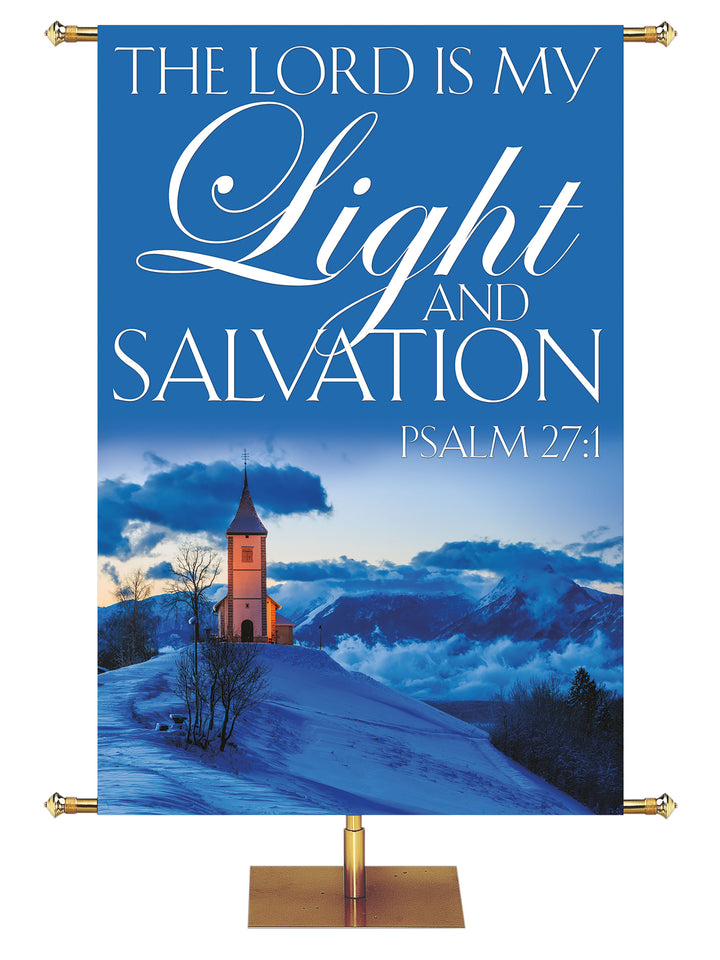 Portraits of Sacred Winter The Lord is My Light E - Christmas Banners - PraiseBanners