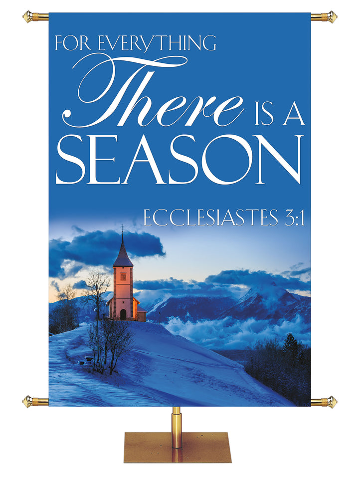 Portraits of Sacred Winter There is A Season E - Christmas Banners - PraiseBanners