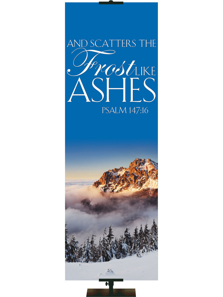 Portraits of Sacred Winter Frost like Ashes F - Christmas Banners - PraiseBanners