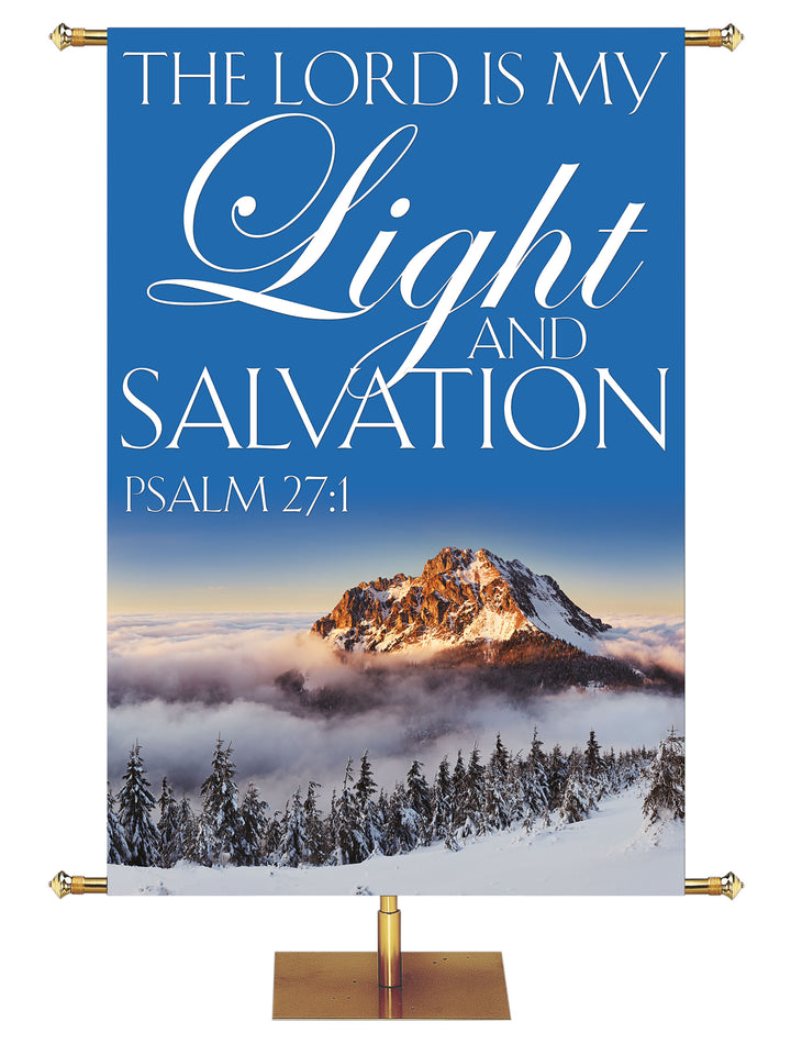 Portraits of Sacred Winter The Lord is My Light F - Christmas Banners - PraiseBanners