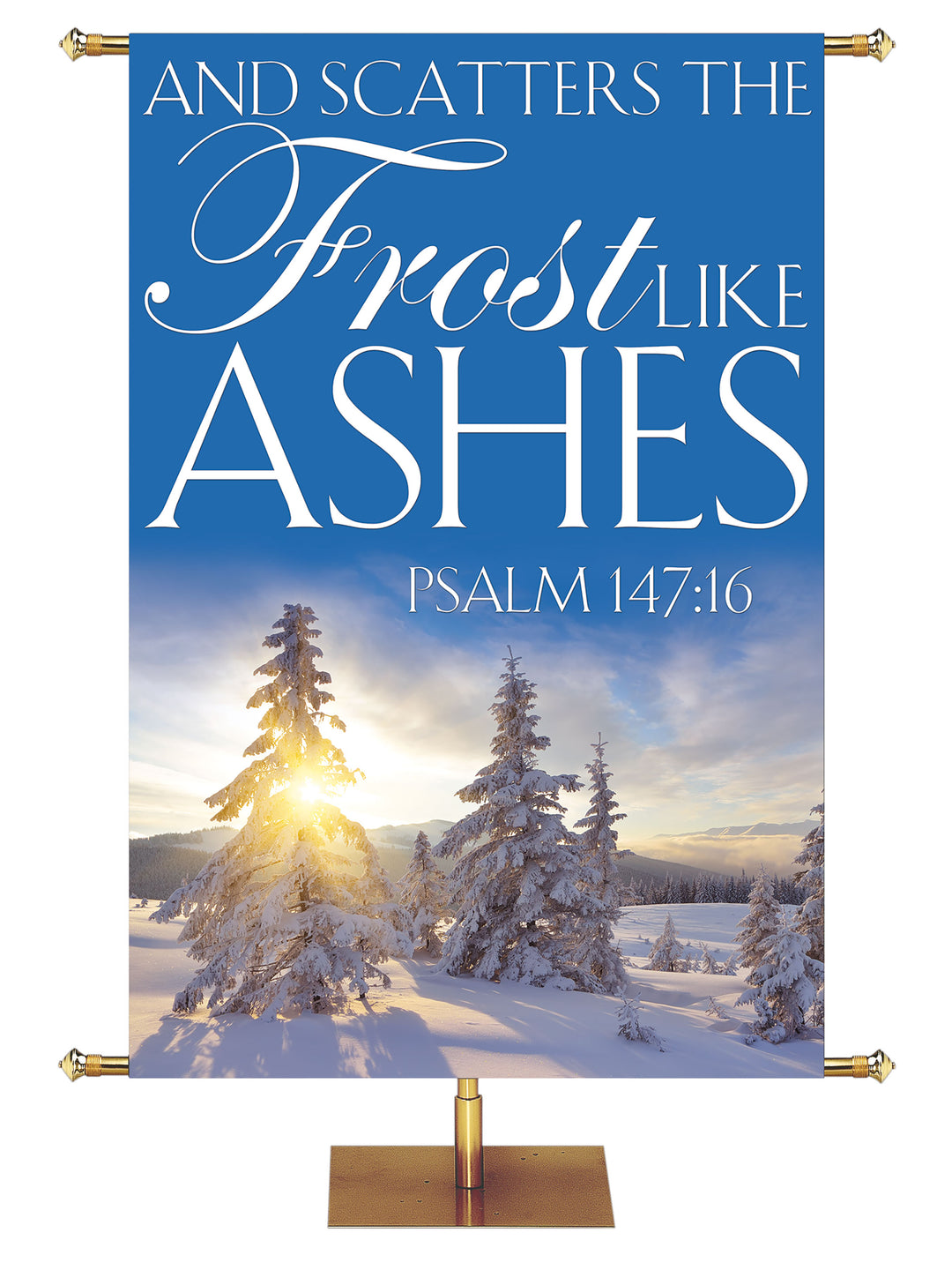 Portraits of Sacred Winter Frost like Ashes G - Christmas Banners - PraiseBanners