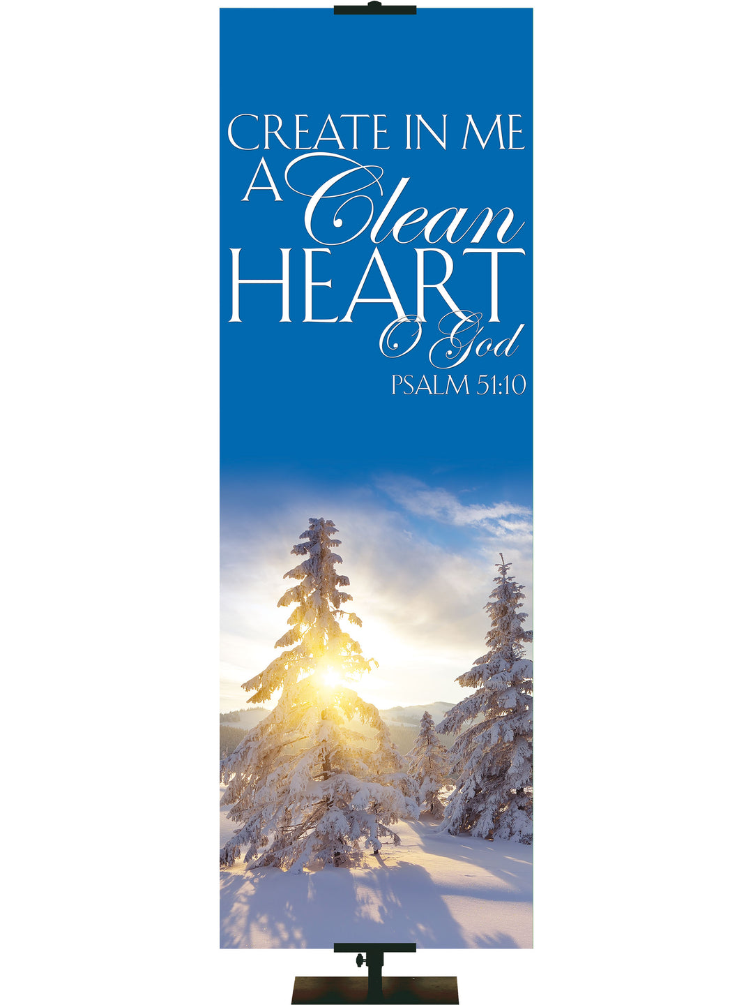 Portraits of Sacred Winter Create In Me a Clean Heart G - Christmas Banners - PraiseBanners