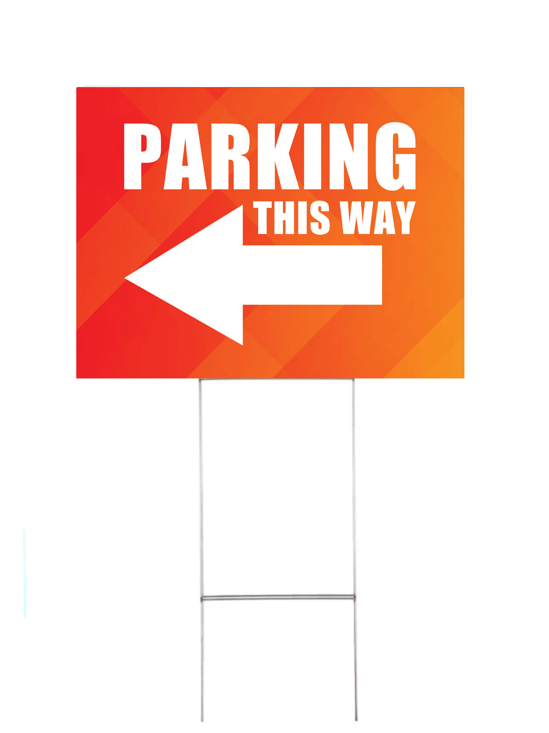 Orange Gradient Design Yard Signs with Stand - Set of 10