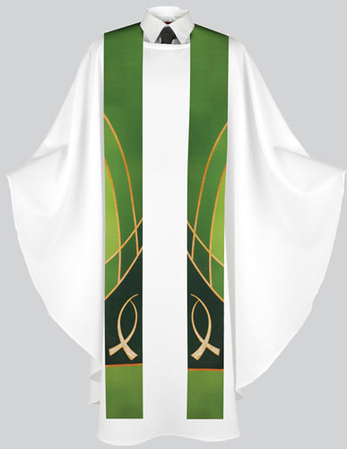 Liturgical Stole Fish - Paraments - PraiseBanners