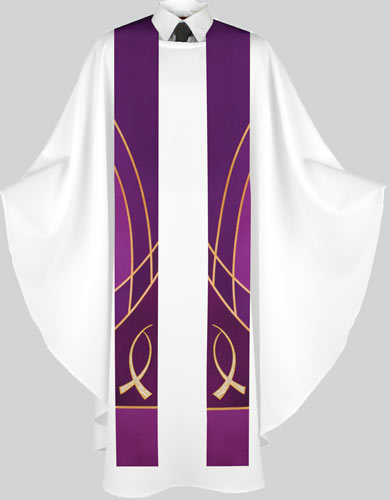 Liturgical Stole Fish - Paraments - PraiseBanners